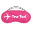 with Aeroplane Design - Fuchsia Pink Polyester (Personalised with Text)