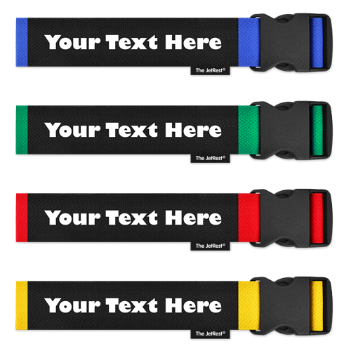 The JetRest® 4 Pack of Personalised Luggage Straps
