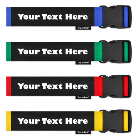4 Pack of Personalised Luggage Straps