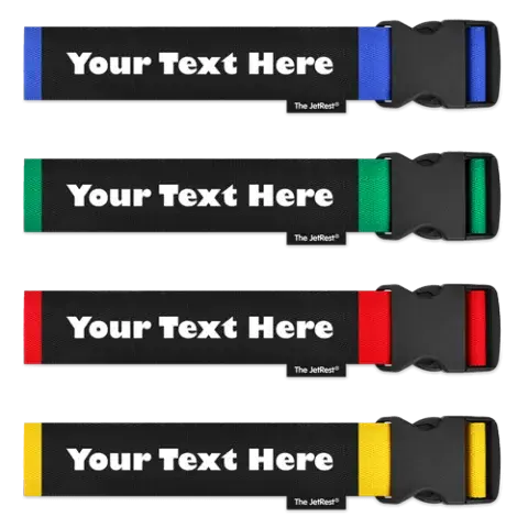 The JetRest® 4 Pack of Personalised Luggage Straps