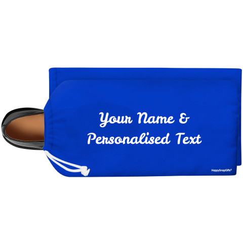 Black Soft Velvet Polyester Fabric (White Drawstring) (Personalised with Text)