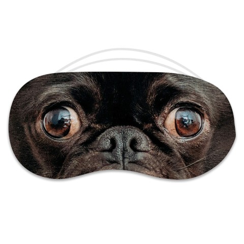 with Black Pug Design Polyester (Personalised with Text)