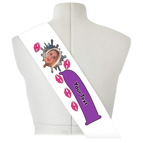 (180cm x 14cm) Purple Mock Suede Polyester Fabric (Personalised with Text)