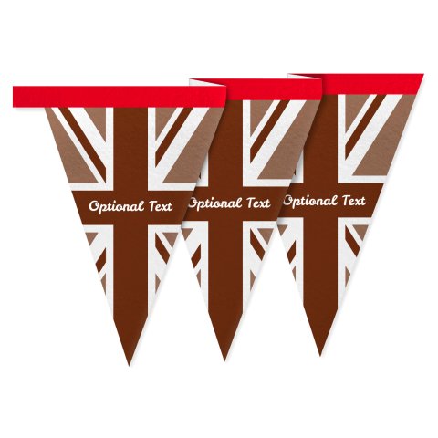 - 1 Metre with 8 Flags (20cm) Brown Mock Suede Polyester Fabric