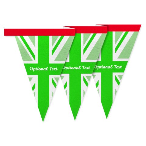 - 1 Metre with 8 Flags (20cm) Green Mock Suede Polyester Fabric