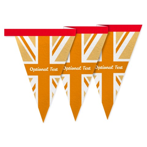 - 1 Metre with 8 Flags (20cm) Orange Mock Suede Polyester Fabric