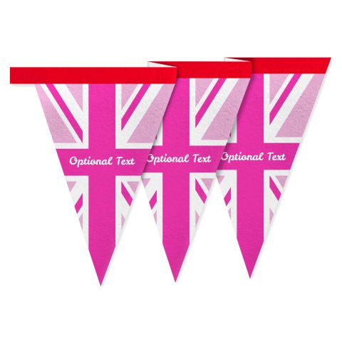 - 1 Metre with 8 Flags (20cm) Pink Mock Suede Polyester Fabric