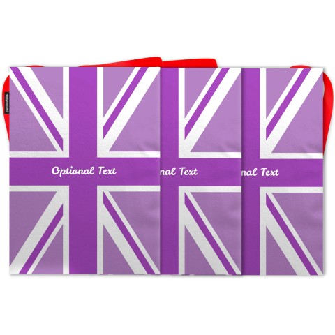 - 5 Metres with 12 Rectangle Flags (28cm) Purple Mock Suede Polyester Fabric