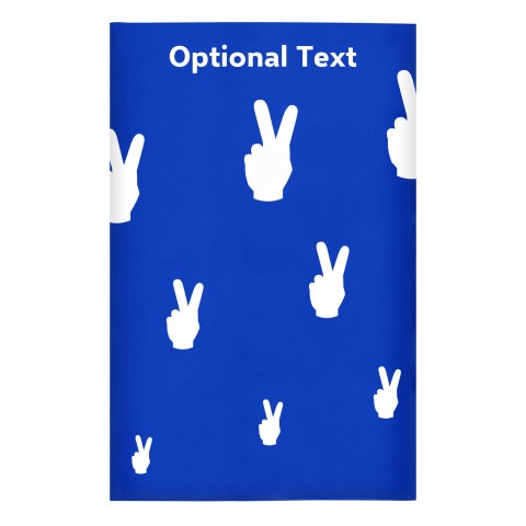 Regular (38cm x 25cm) (Two Finger Icon) Royal Blue - Stretch Polyester (Optional Personalised Gift Text)