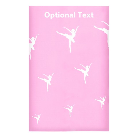 Regular (38cm x 25cm) (Ballet Icon) Baby Pink - Stretch Polyester (Optional Personalised Gift Text)