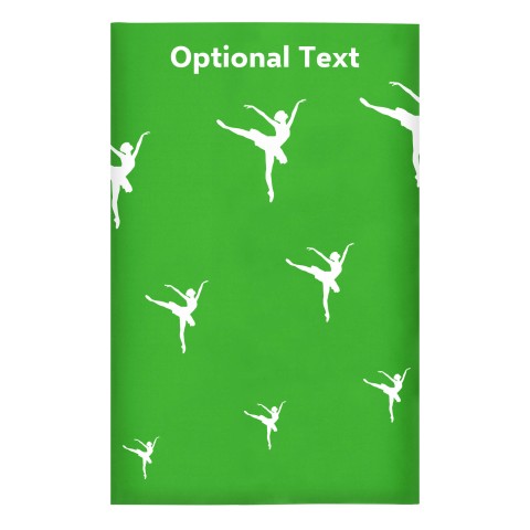 Regular (38cm x 25cm) (Ballet Icon) Bright Green - Stretch Polyester (Optional Personalised Gift Text)