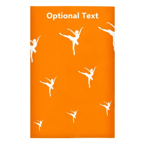 Regular (38cm x 25cm) (Ballet Icon) Orange - Stretch Polyester (Optional Personalised Gift Text)