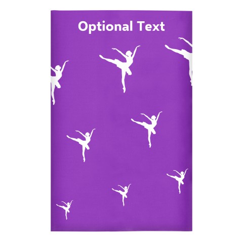 Regular (38cm x 25cm) (Ballet Icon) Purple - Stretch Polyester (Optional Personalised Gift Text)
