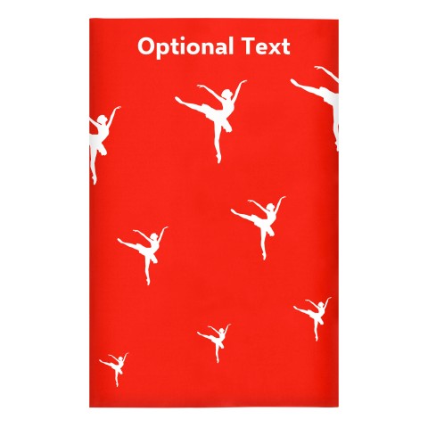 Regular (38cm x 25cm) (Ballet Icon) Red - Stretch Polyester (Optional Personalised Gift Text)