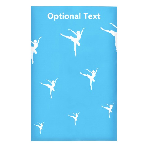 Regular (38cm x 25cm) (Ballet Icon) Sky Blue - Stretch Polyester (Optional Personalised Gift Text)