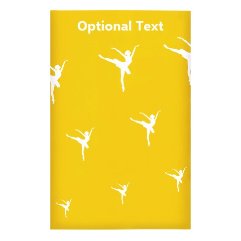 Regular (38cm x 25cm) (Ballet Icon) Yellow - Stretch Polyester (Optional Personalised Gift Text)