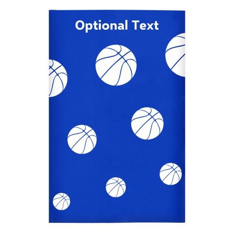 Regular (38cm x 25cm) (Basketball Icon) Royal Blue - Stretch Polyester (Optional Personalised Gift Text)