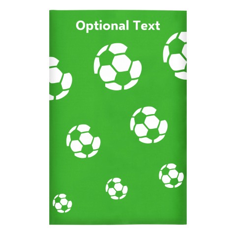 Regular (38cm x 25cm) (Football Icon) Bright Green - Stretch Polyester (Optional Personalised Gift Text)