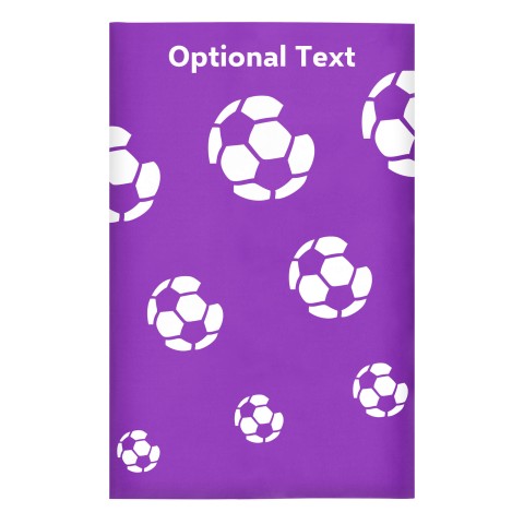 Regular (38cm x 25cm) (Football Icon) Purple - Stretch Polyester (Optional Personalised Gift Text)