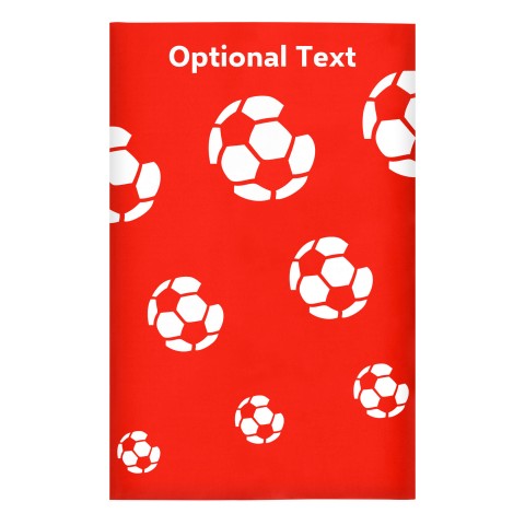Regular (38cm x 25cm) (Football Icon) Red - Stretch Polyester (Optional Personalised Gift Text)