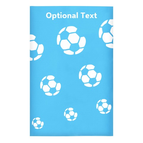 Regular (38cm x 25cm) (Football Icon) Sky Blue - Stretch Polyester (Optional Personalised Gift Text)