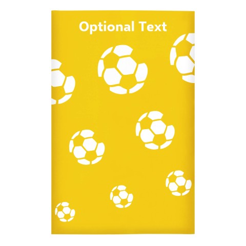 Regular (38cm x 25cm) (Football Icon) Yellow - Stretch Polyester (Optional Personalised Gift Text)