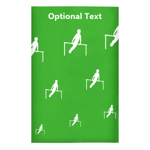 Regular (38cm x 25cm) (Gymnastics Icon) Bright Green - Stretch Polyester (Optional Personalised Gift Text)