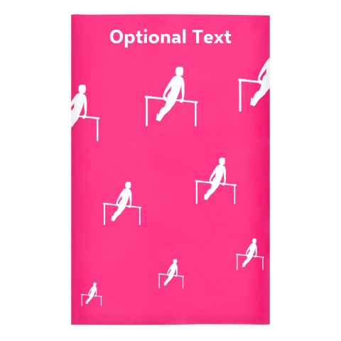 Regular (38cm x 25cm) (Gymnastics Icon) Fuchsia Pink - Stretch Polyester (Optional Personalised Gift Text)