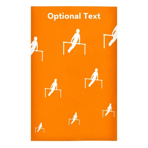 Regular (38cm x 25cm) (Gymnastics Icon) Orange - Stretch Polyester (Optional Personalised Gift Text)