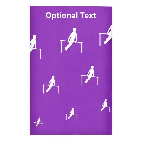 Regular (38cm x 25cm) (Gymnastics Icon) Purple - Stretch Polyester (Optional Personalised Gift Text)