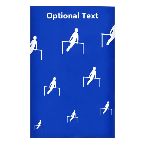 Regular (38cm x 25cm) (Gymnastics Icon) Royal Blue - Stretch Polyester (Optional Personalised Gift Text)