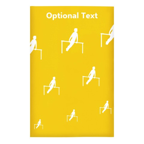 Regular (38cm x 25cm) (Gymnastics Icon) Yellow - Stretch Polyester (Optional Personalised Gift Text)