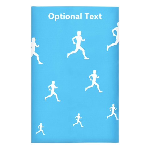 Regular (38cm x 25cm) (Running Icon) Sky Blue - Stretch Polyester (Optional Personalised Gift Text)