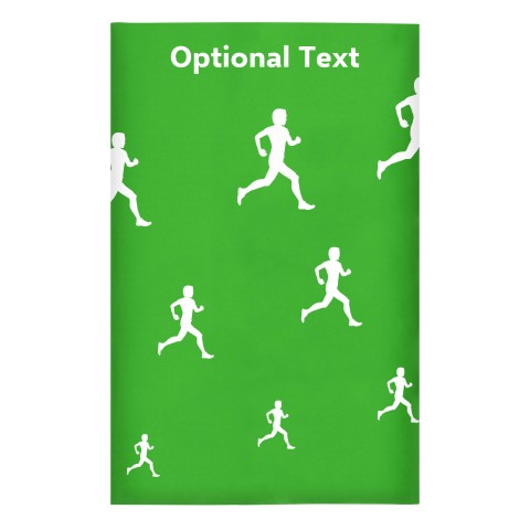 Regular (38cm x 25cm) (Running Icon) Bright Green - Stretch Polyester (Optional Personalised Gift Text)