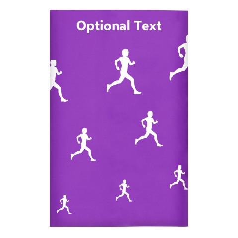 Regular (38cm x 25cm) (Running Icon) Purple - Stretch Polyester (Optional Personalised Gift Text)