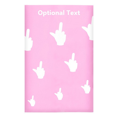 Regular (38cm x 25cm) (Single Finger Icon) Baby Pink - Stretch Polyester (Optional Personalised Gift Text)