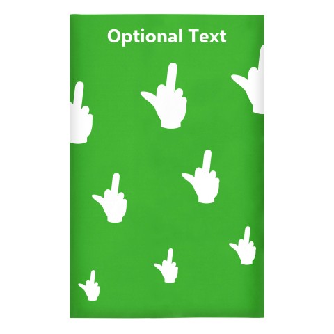 Regular (38cm x 25cm) (Single Finger Icon) Bright Green - Stretch Polyester (Optional Personalised Gift Text)