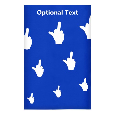 Regular (38cm x 25cm) (Single Finger Icon) Royal Blue - Stretch Polyester (Optional Personalised Gift Text)