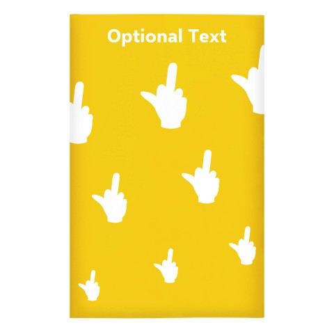 Regular (38cm x 25cm) (Single Finger Icon) Yellow - Stretch Polyester (Optional Personalised Gift Text)
