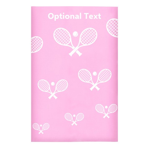 Regular (38cm x 25cm) (Tennis Icon) Baby Pink - Stretch Polyester (Optional Personalised Gift Text)