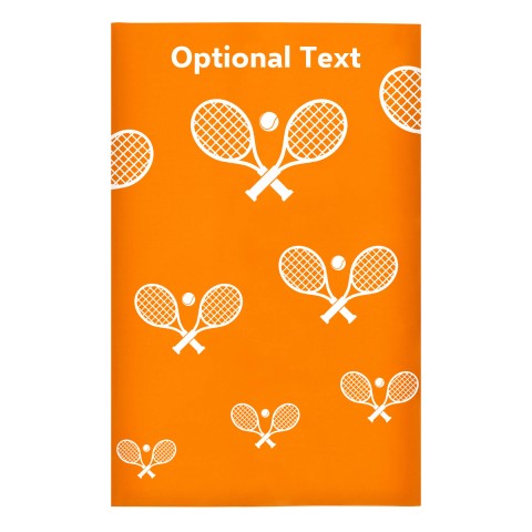 Regular (38cm x 25cm) (Tennis Icon) Orange - Stretch Polyester (Optional Personalised Gift Text)