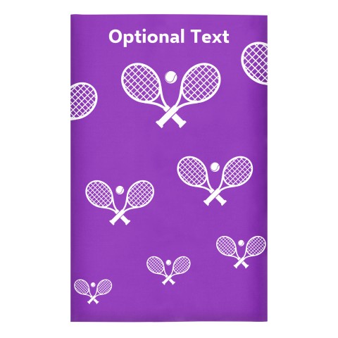 Regular (38cm x 25cm) (Tennis Icon) Purple - Stretch Polyester (Optional Personalised Gift Text)