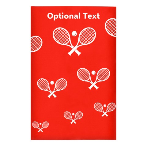 Regular (38cm x 25cm) (Tennis Icon) Red - Stretch Polyester (Optional Personalised Gift Text)