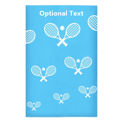 Regular (38cm x 25cm) (Tennis Icon) Sky Blue - Stretch Polyester (Optional Personalised Gift Text)