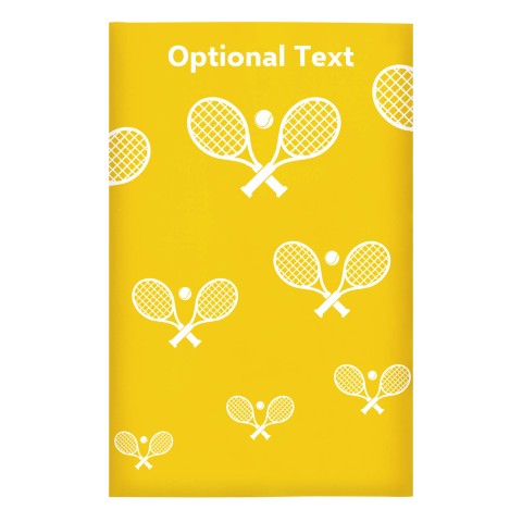 Regular (38cm x 25cm) (Tennis Icon) Yellow - Stretch Polyester (Optional Personalised Gift Text)