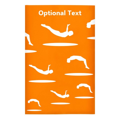 Regular (38cm x 25cm) (Trampolining Icon) Orange - Stretch Polyester (Optional Personalised Gift Text)