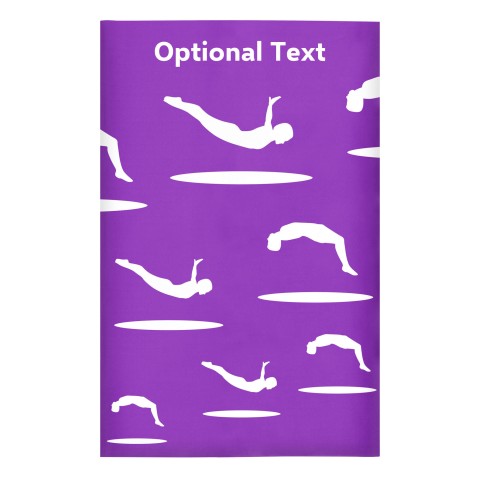 Regular (38cm x 25cm) (Trampolining Icon) Purple - Stretch Polyester (Optional Personalised Gift Text)