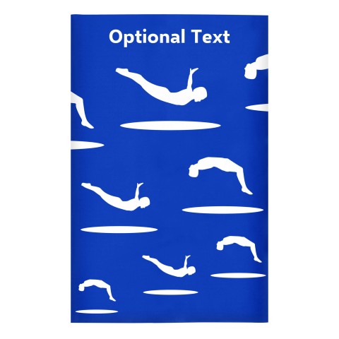 Regular (38cm x 25cm) (Trampolining Icon) Royal Blue - Stretch Polyester (Optional Personalised Gift Text)