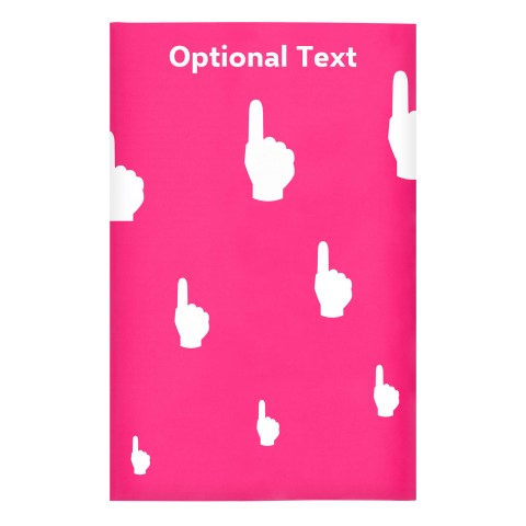 Regular (38cm x 25cm) (We Are No. 1 Icon) Fuchsia Pink - Stretch Polyester (Optional Personalised Gift Text)