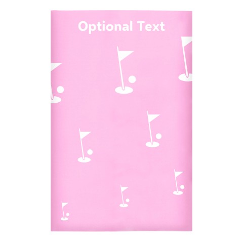 Regular (38cm x 25cm) (Golf Icon) Baby Pink - Stretch Polyester (Optional Personalised Gift Text)